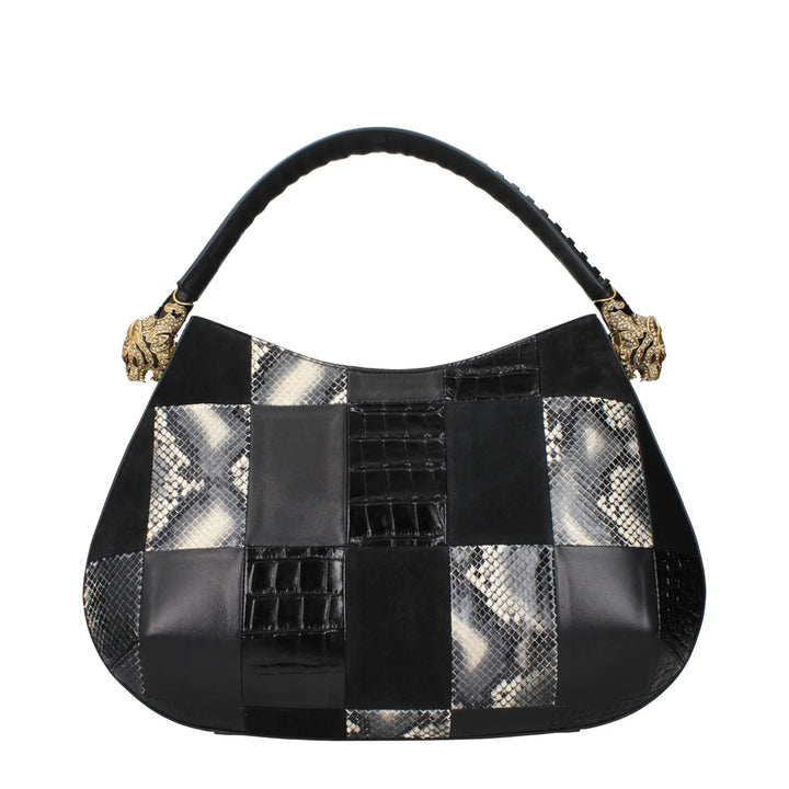 Roberto Cavalli Black Leather Handbag