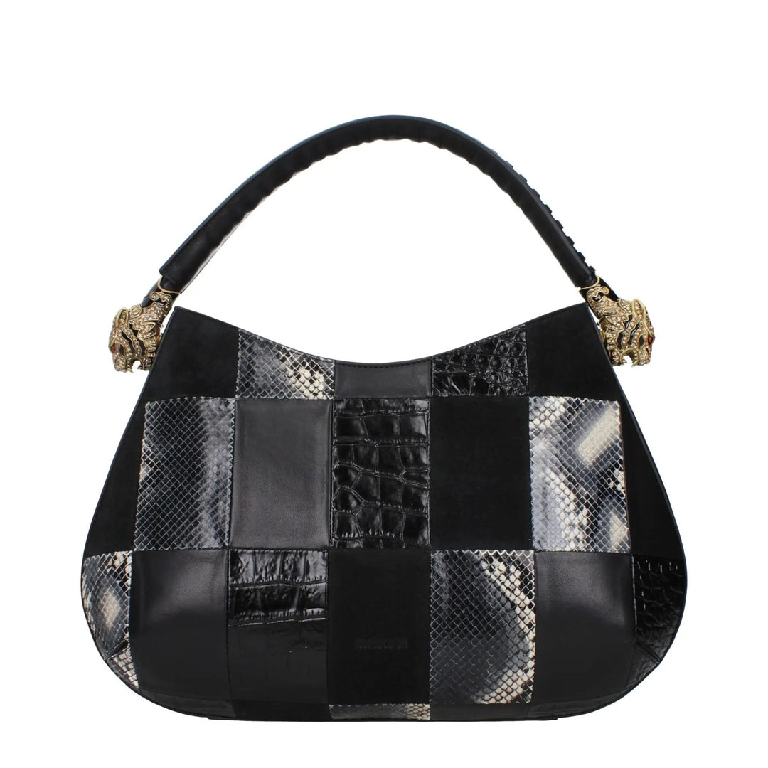 Roberto Cavalli Black Leather Handbag