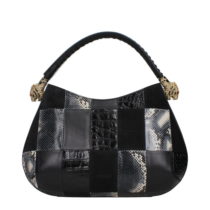 Roberto Cavalli Black Leather Handbag