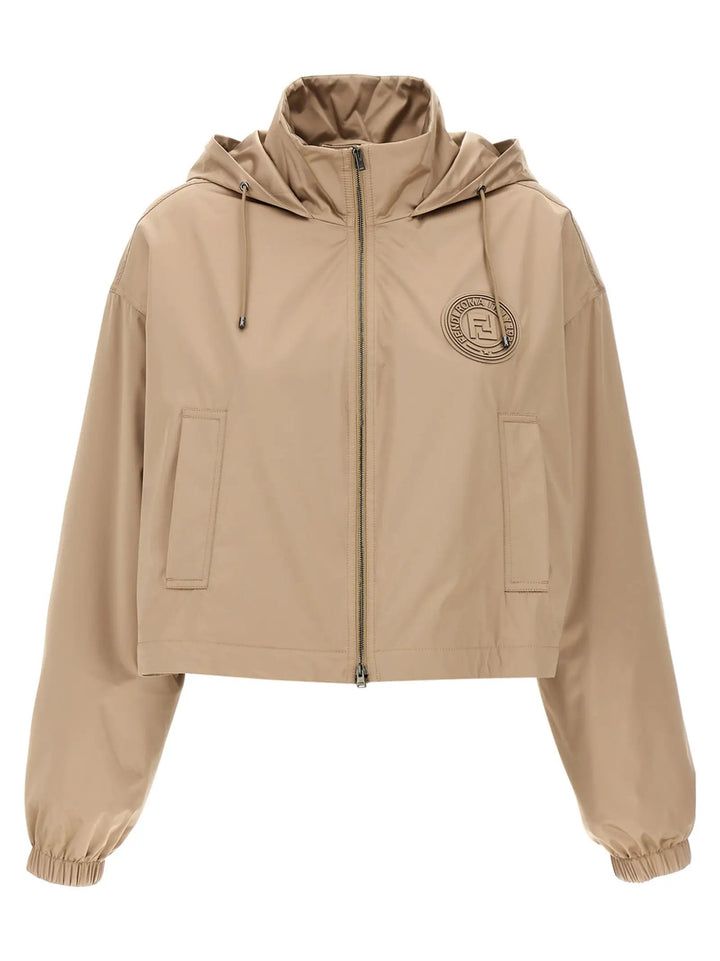 Fendi Brown Polyester Shell Jacket
