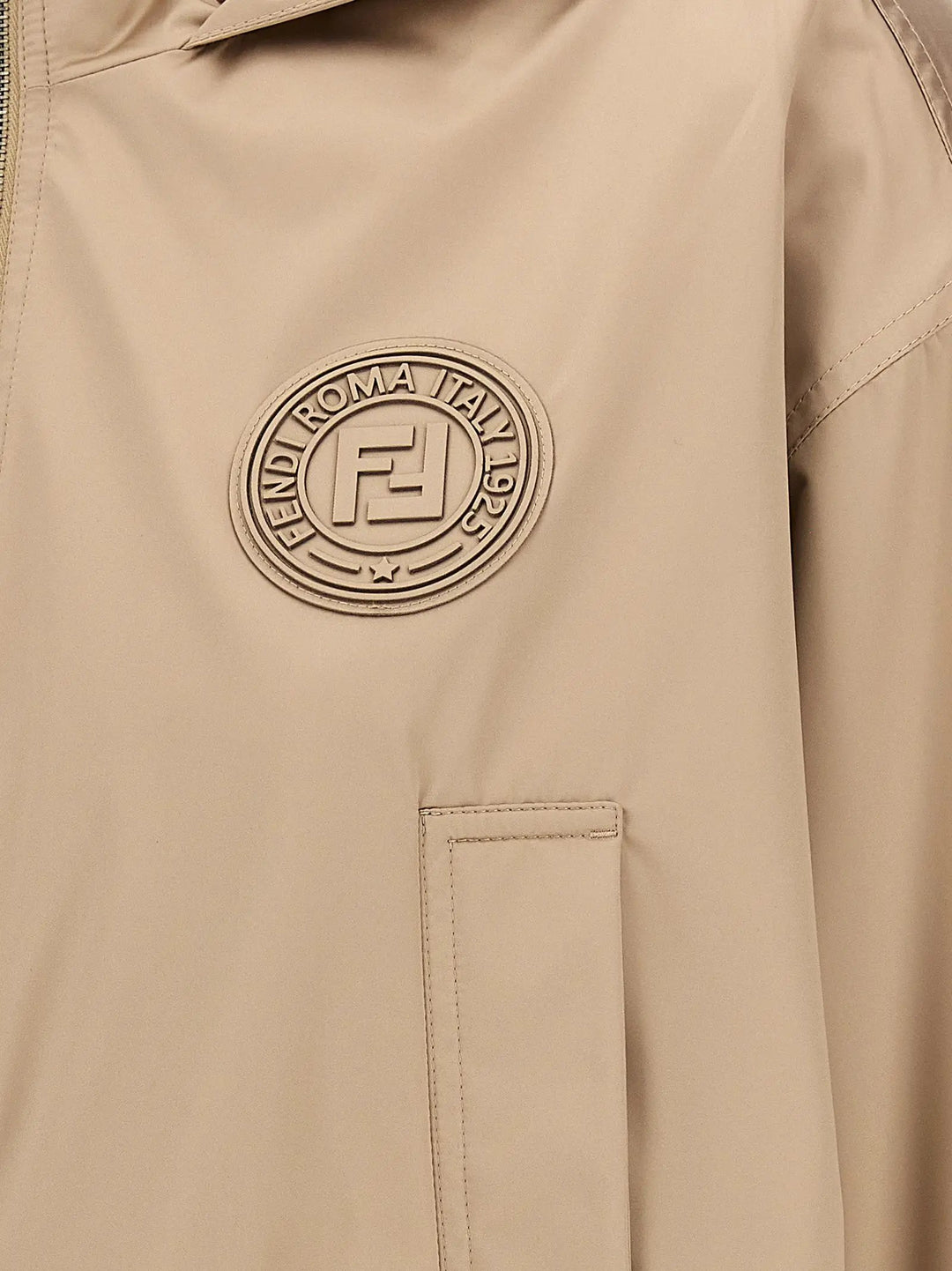 Fendi Brown Polyester Shell Jacket