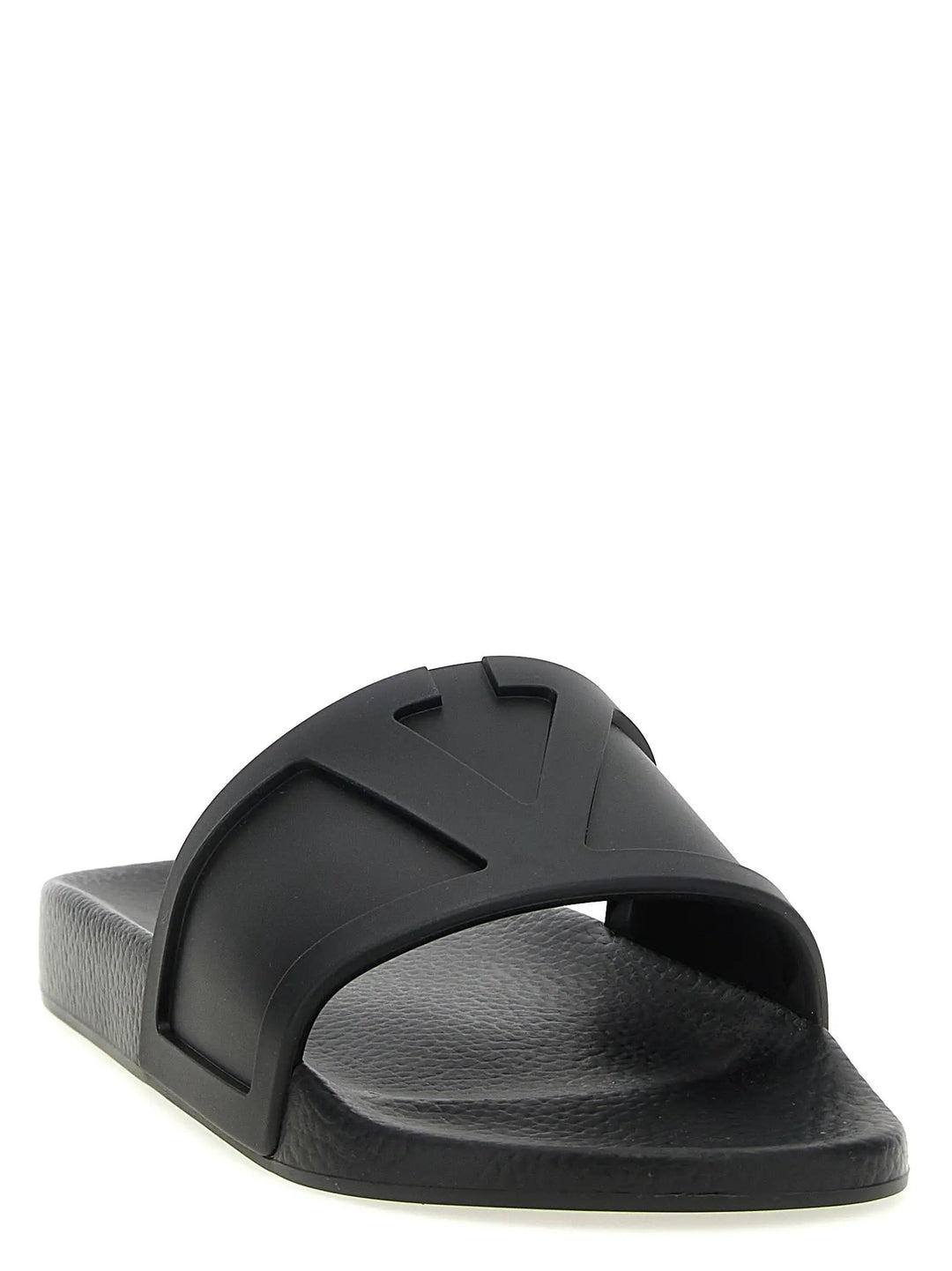 Valentino Garavani Black Plastic Slides