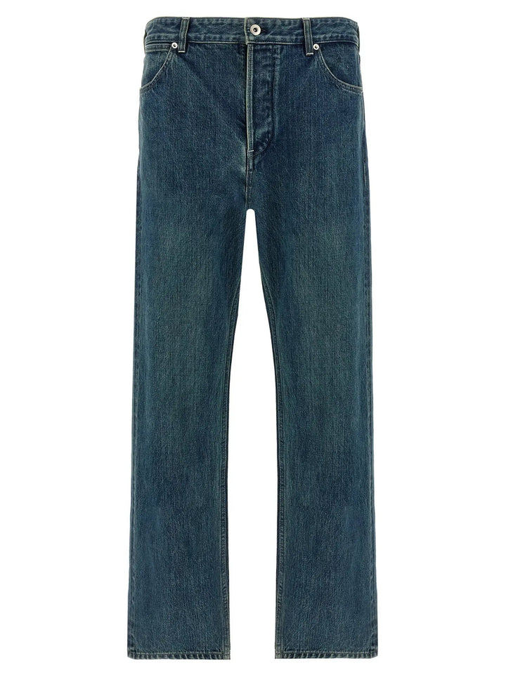 Jil Sander Blue Cotton Straight-Leg Jeans