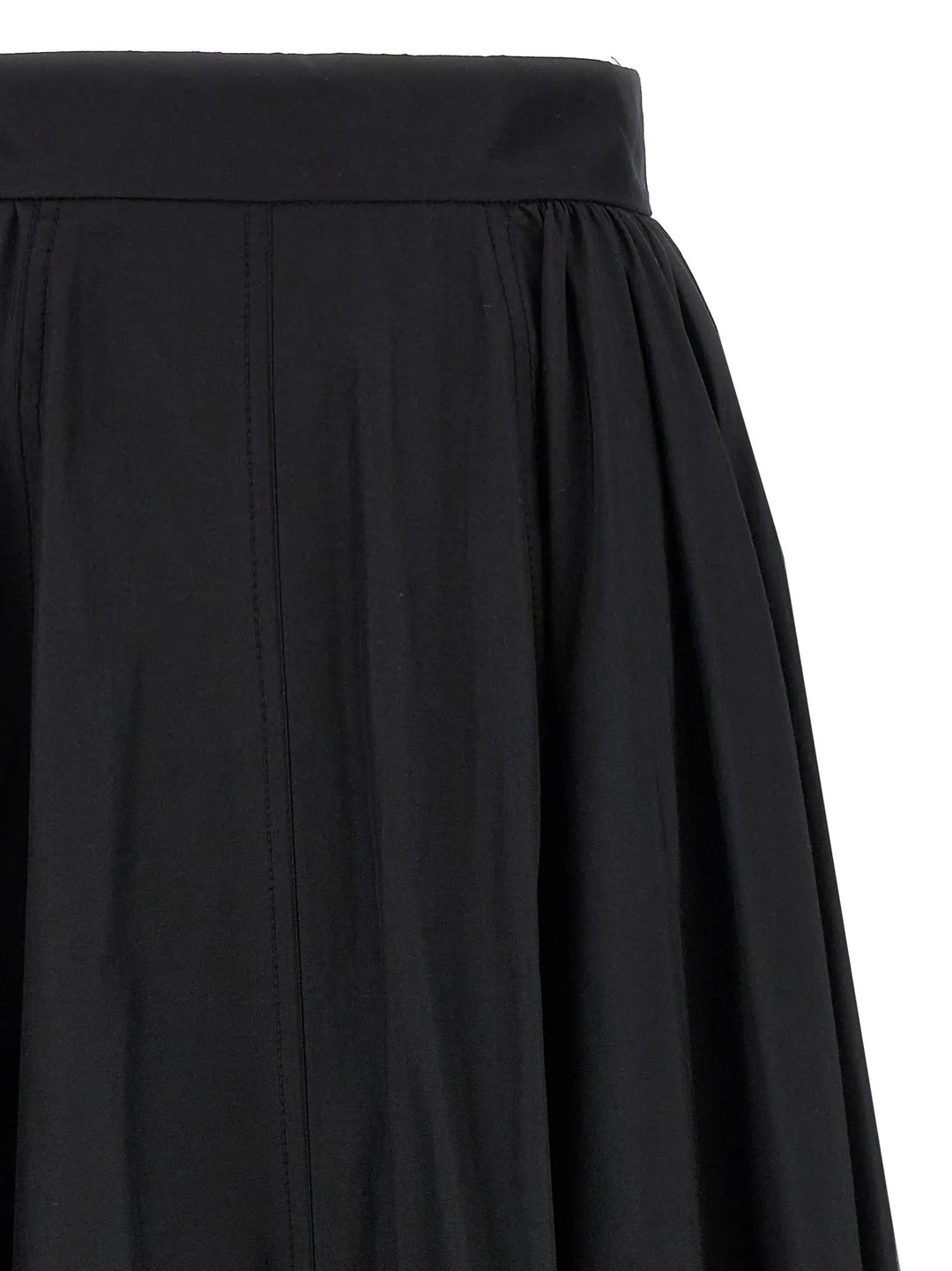 The Andamane Black Polyester Mini Skirt