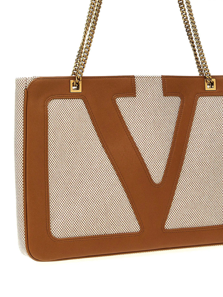 Valentino Garavani Beige Cotton Tote Bag