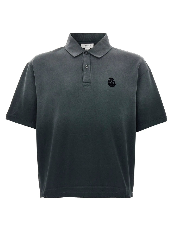 Alexander McQueen Gray Cotton Polo Shirt