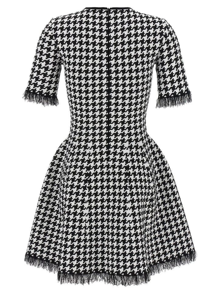 Alexander McQueen Bicolor Viscose Short Dress