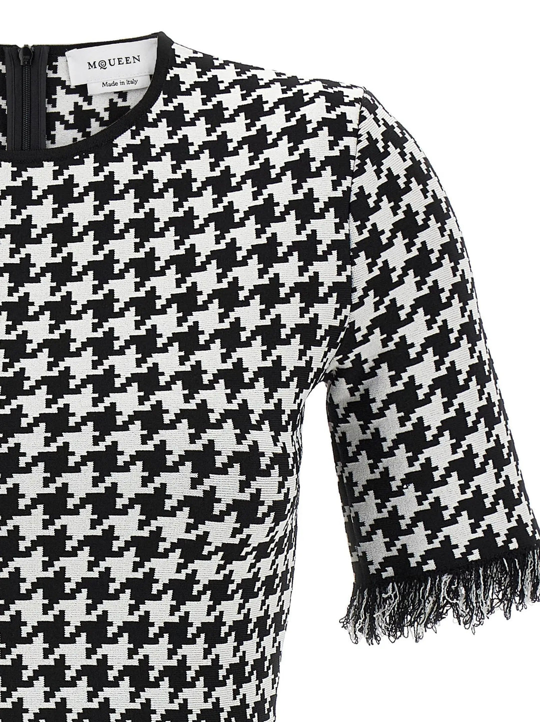 Alexander McQueen Bicolor Viscose Short Dress