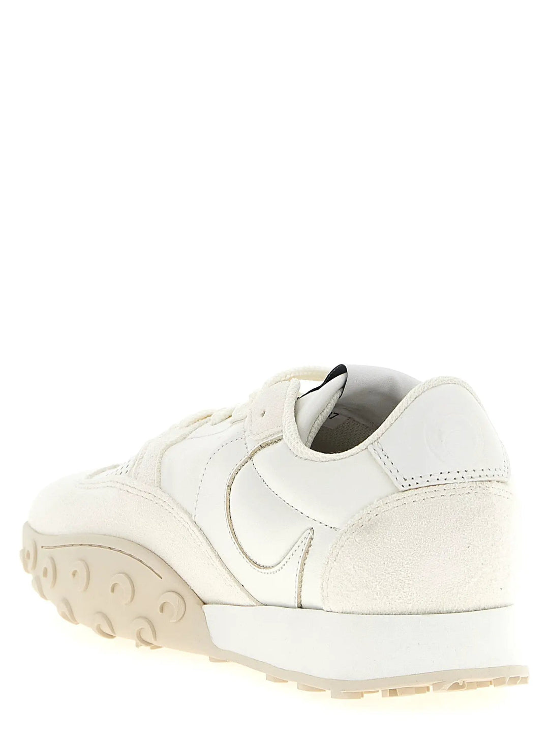 Marine Serre White Calfskin Athletic Sneakers