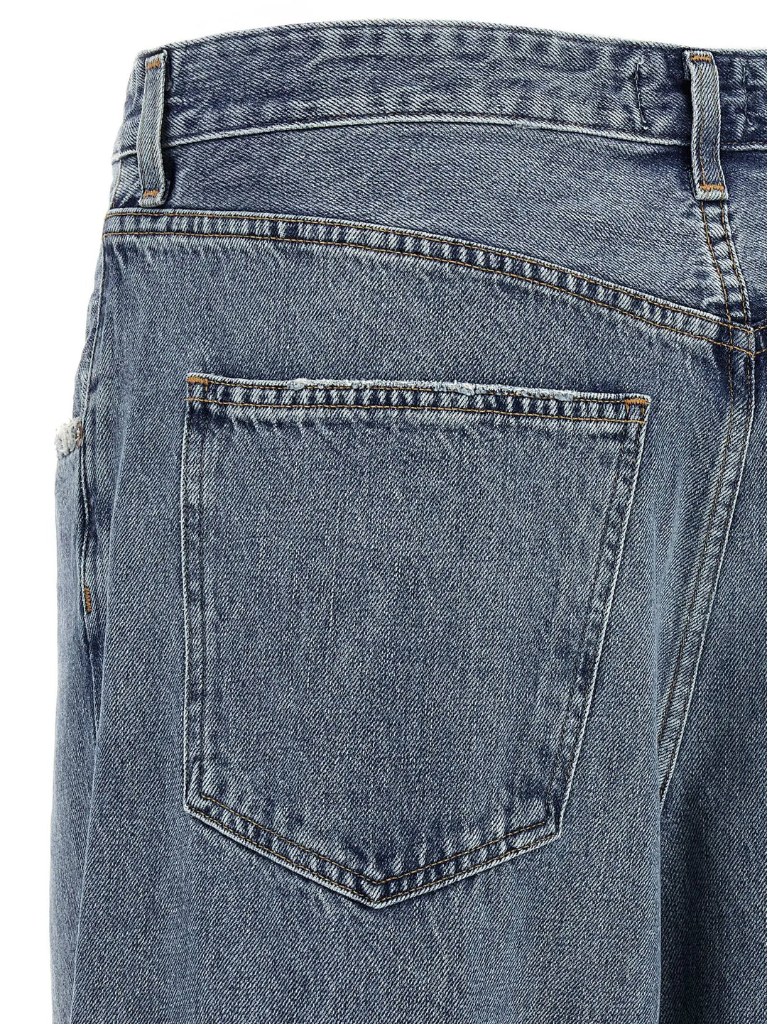 Agolde Blue Cotton Relaxed Fit Jeans