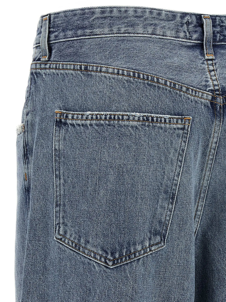 Agolde Blue Cotton Relaxed Fit Jeans