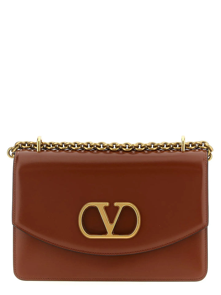 Valentino Garavani Brown Calfskin Shoulder Bag