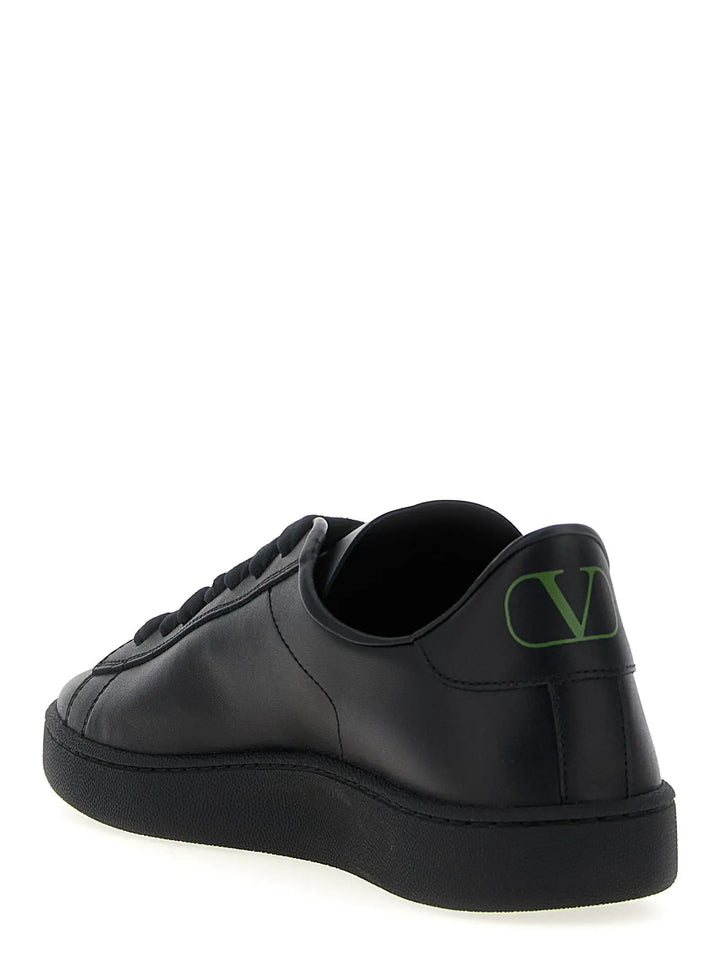 Valentino Garavani Black Calfskin Low Top Sneakers
