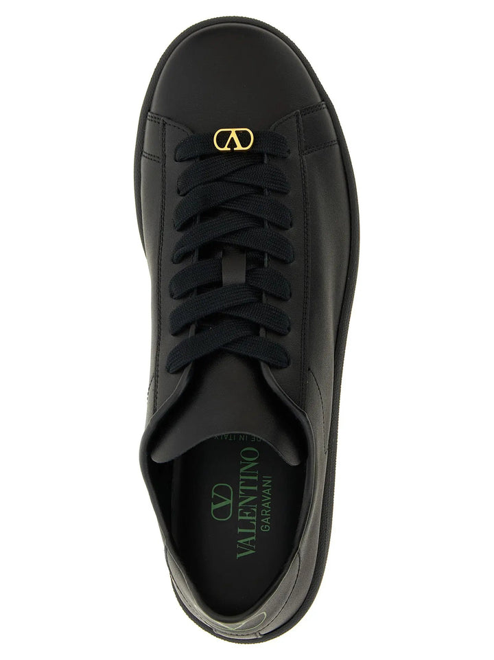 Valentino Garavani Black Calfskin Low Top Sneakers