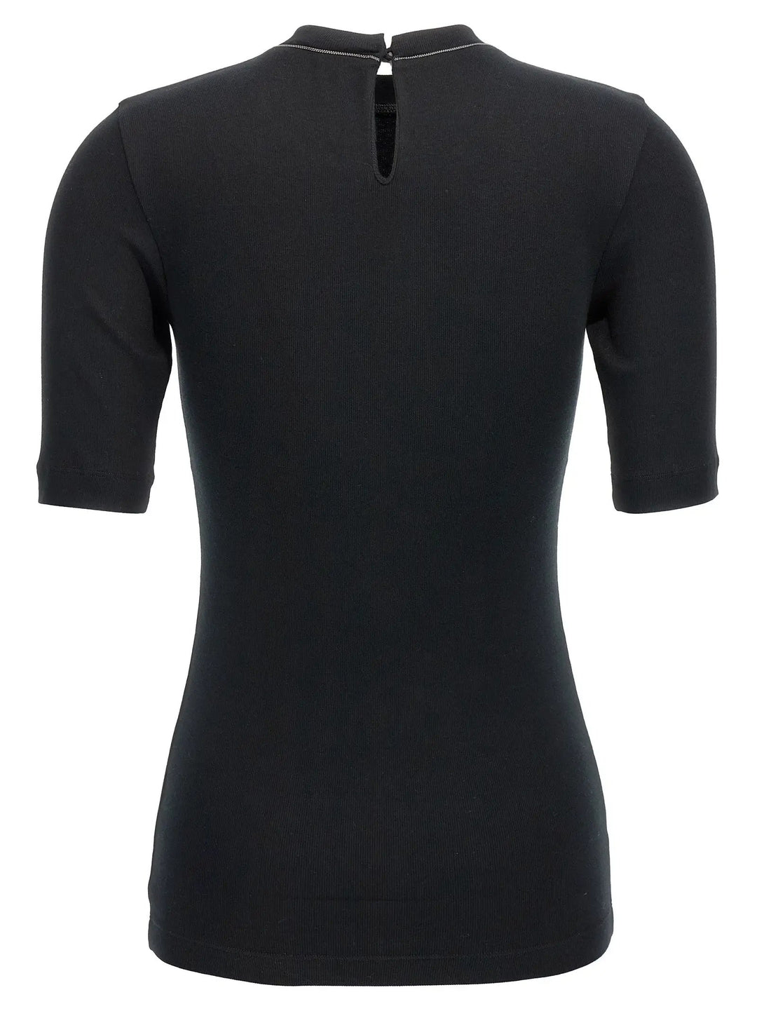 Brunello Cucinelli Black Cotton T-Shirt