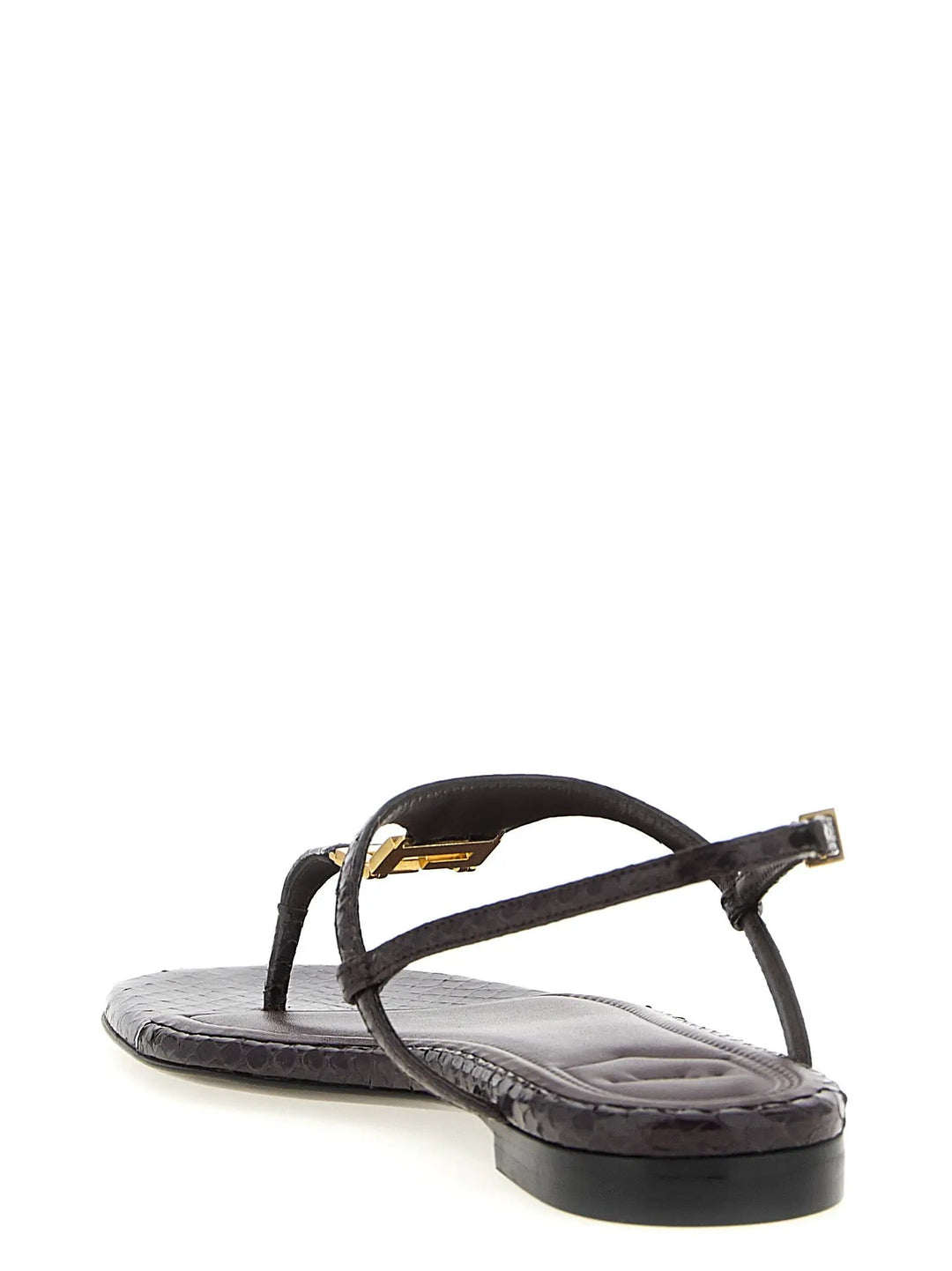 Fendi Purple Elastane Flat Sandals