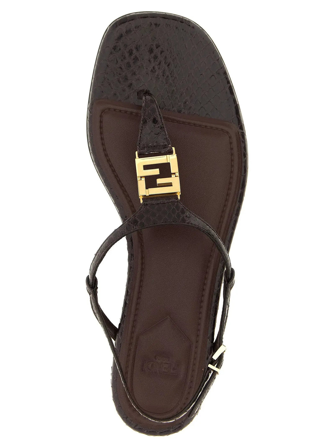Fendi Purple Elastane Flat Sandals