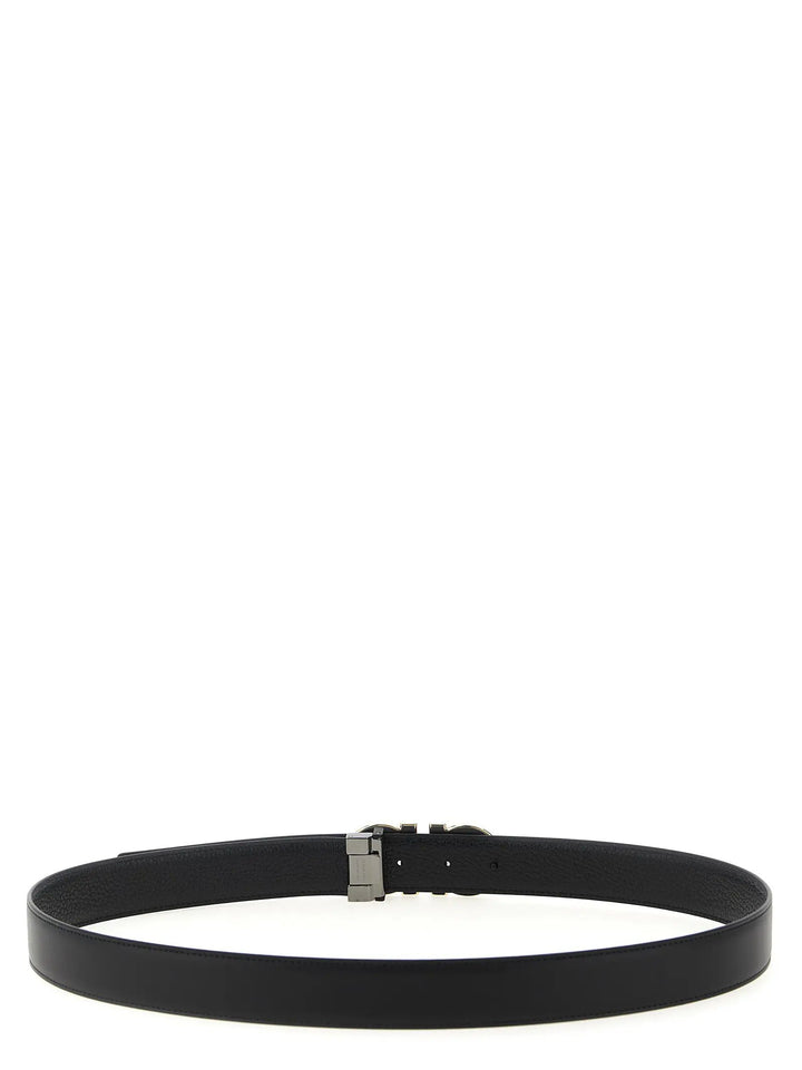 Ferragamo Black Calfskin Regular Belt