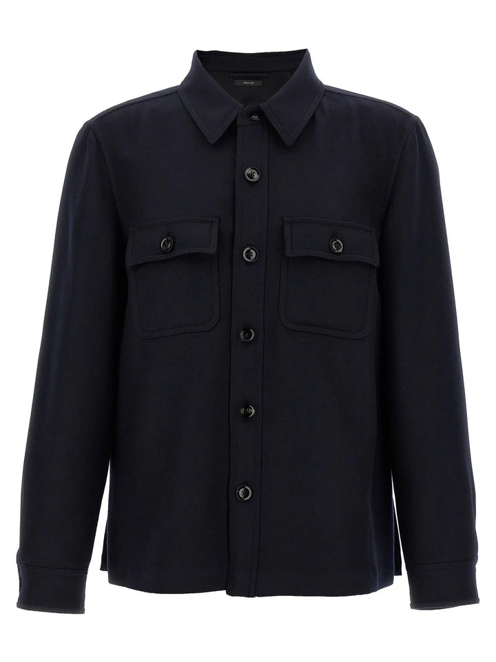 Tom Ford Blue Wool Blouse