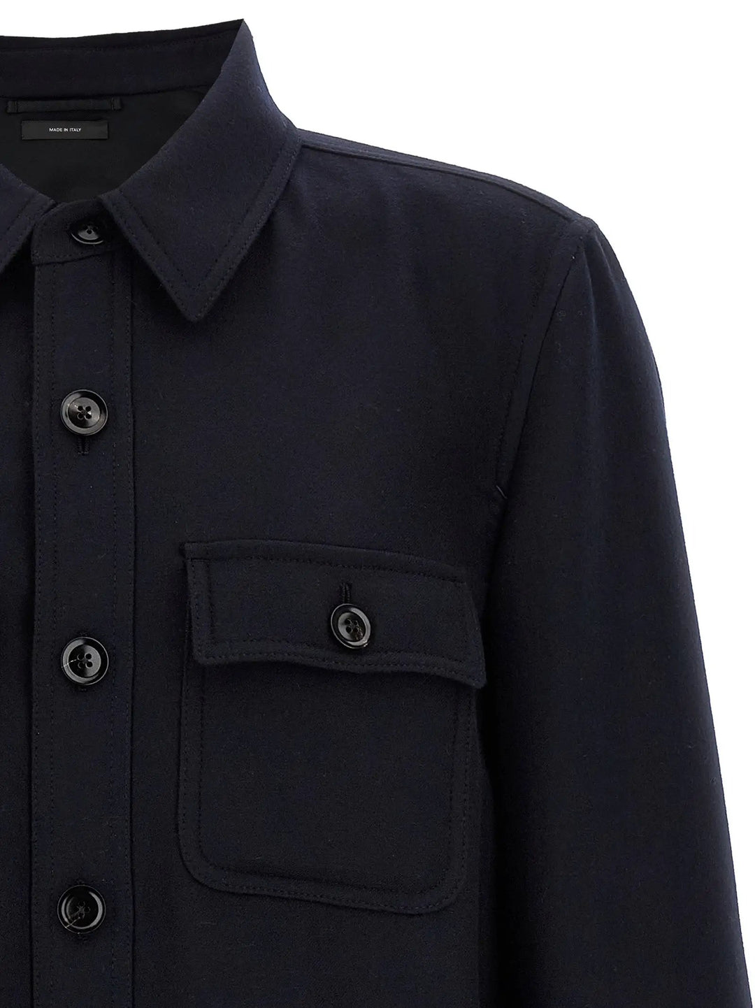 Tom Ford Blue Wool Blouse