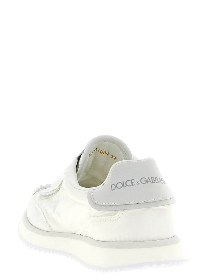 Dolce &amp; Gabbana White Polyester Athletic Sneakers