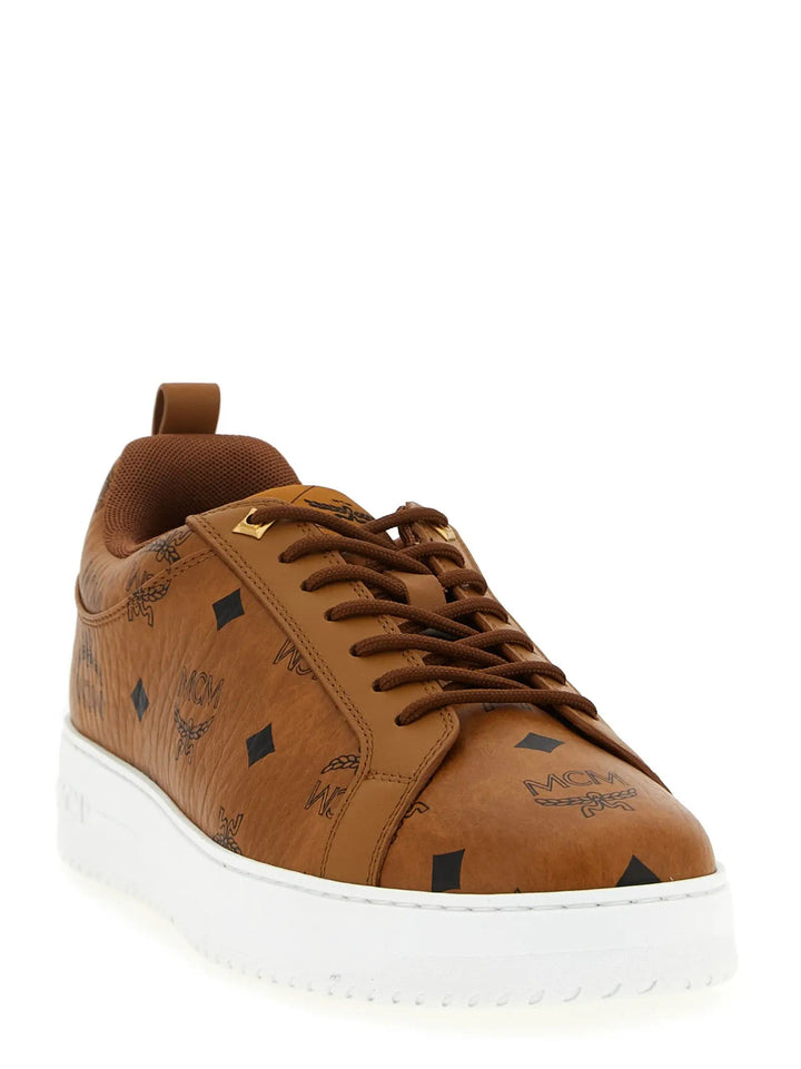 MCM Brown Polyethylene Low Top Sneakers