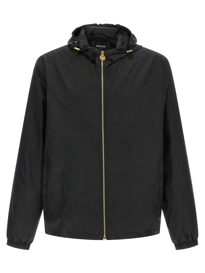 Versace Black Nylon Shell Jacket