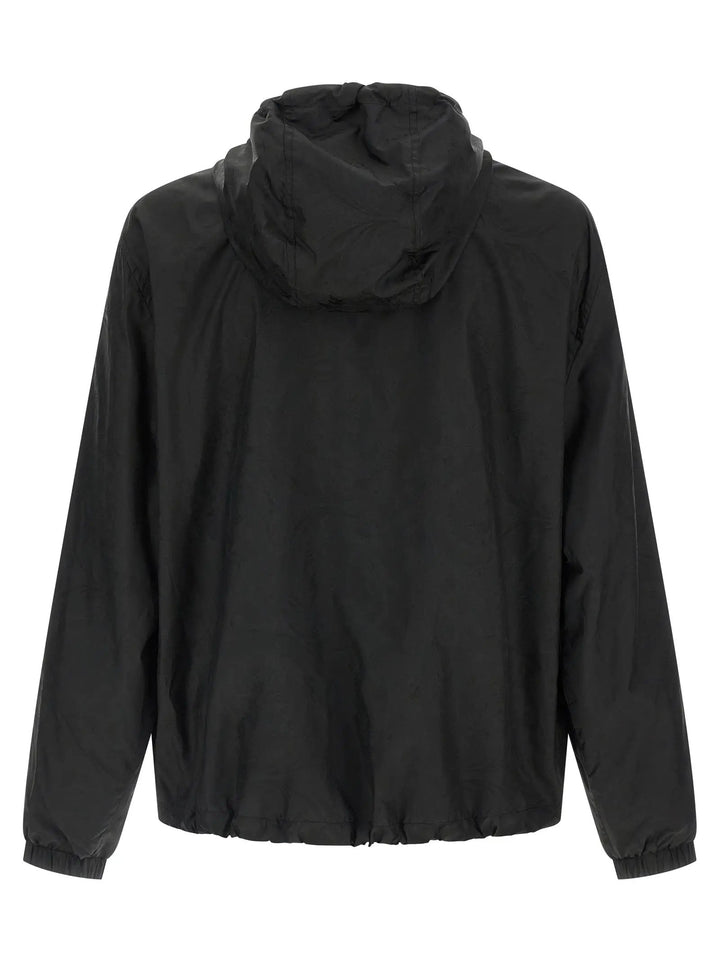 Versace Black Nylon Shell Jacket