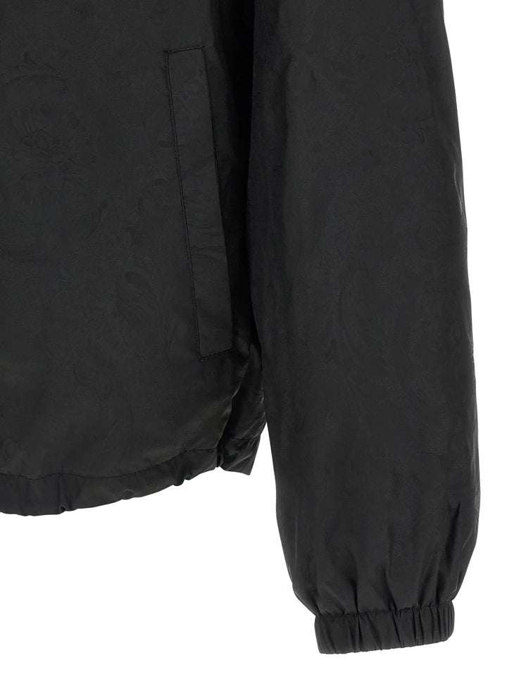 Versace Black Nylon Shell Jacket
