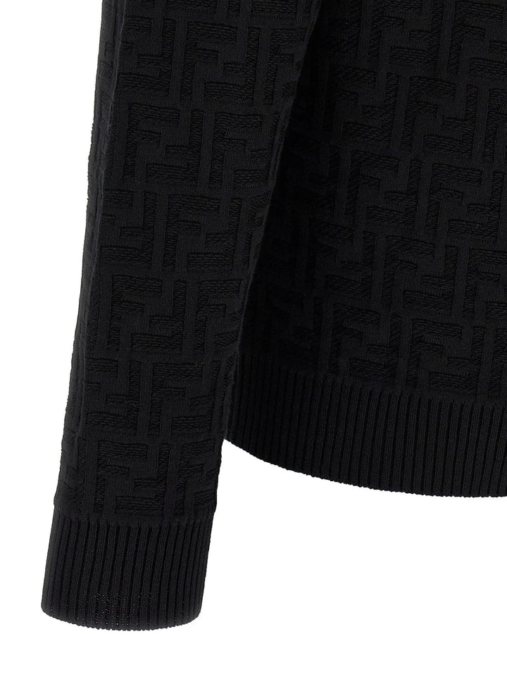 Fendi Black Cotton Cardigan