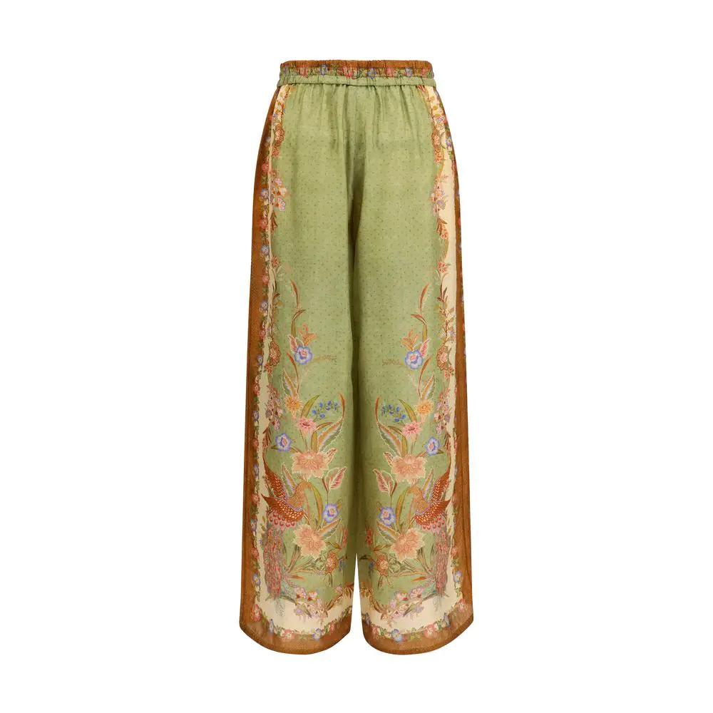 Zimmermann Sample Sale | Zimmermann Multicolor Silk Casual Pants - | Designer outlet