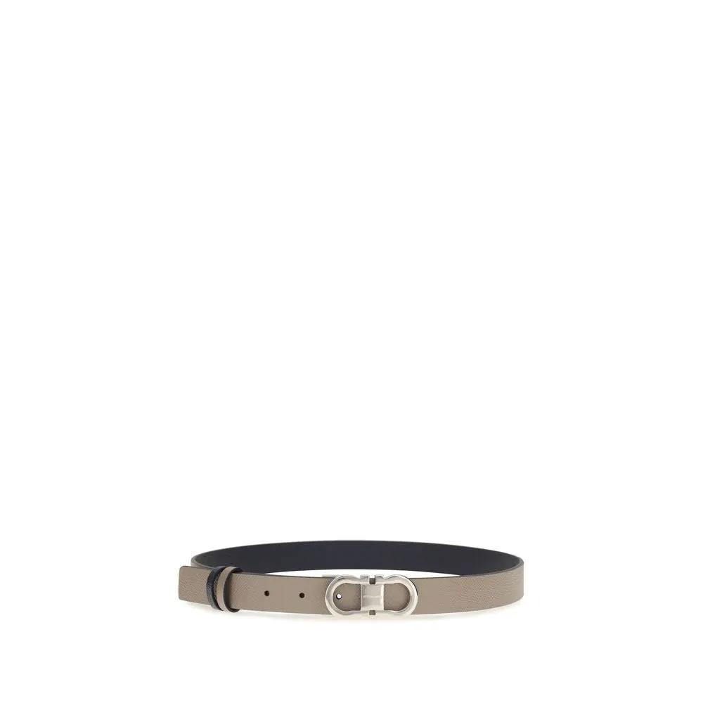 Ferragamo Sample Sale | Ferragamo Gray Calf Leather Bos Taurus Regular Belt - | Designer outlet
