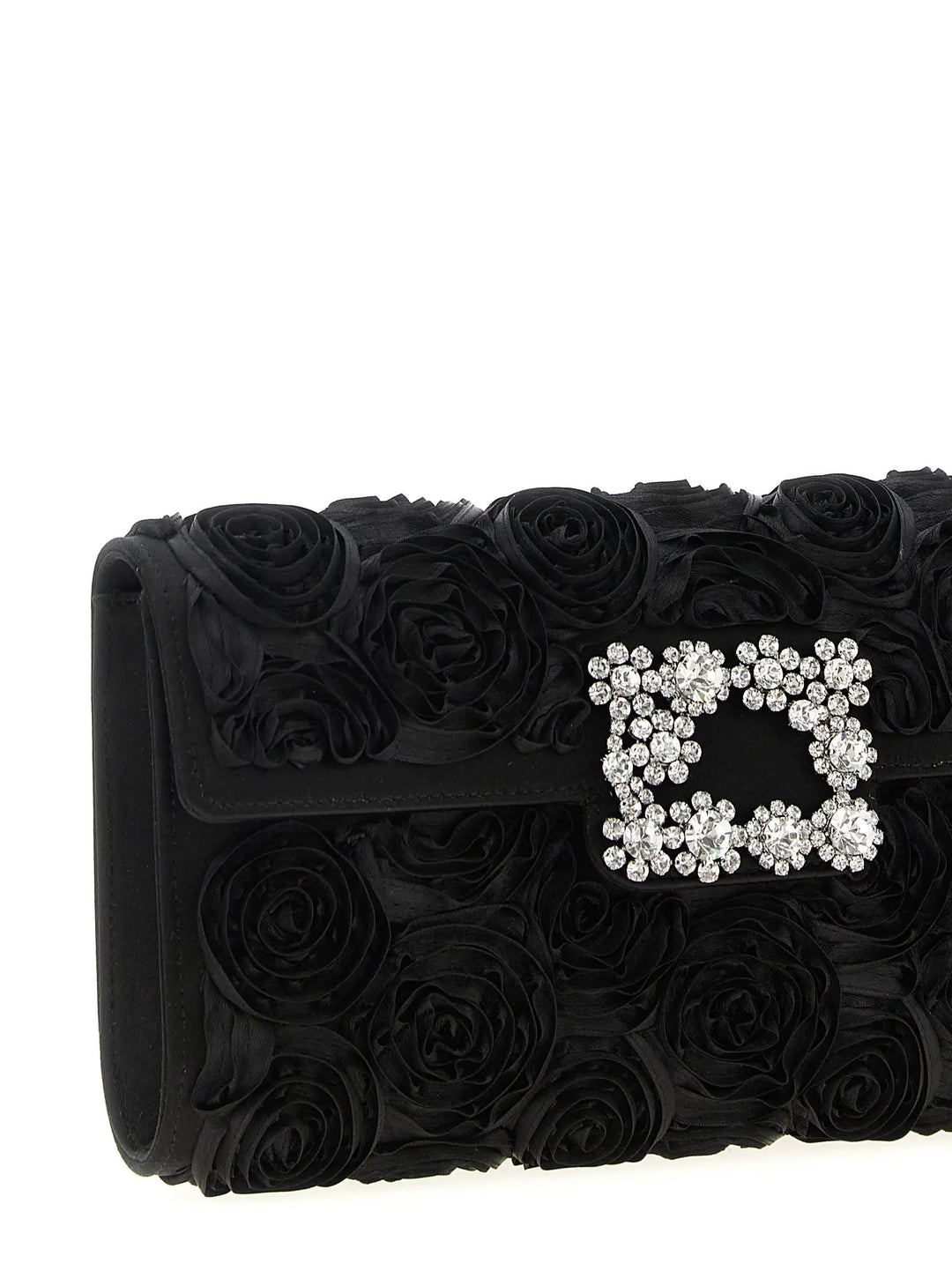 Roger Vivier Black Viscose Clutch Bag