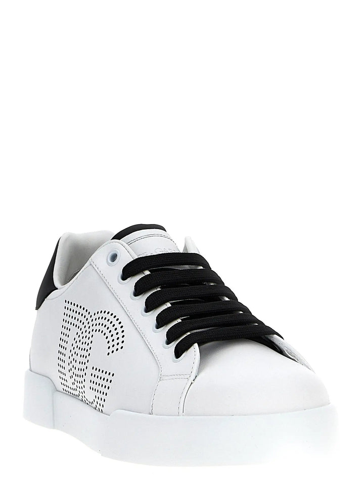 Dolce &amp; Gabbana Bicolor Calfskin Low Top Sneakers