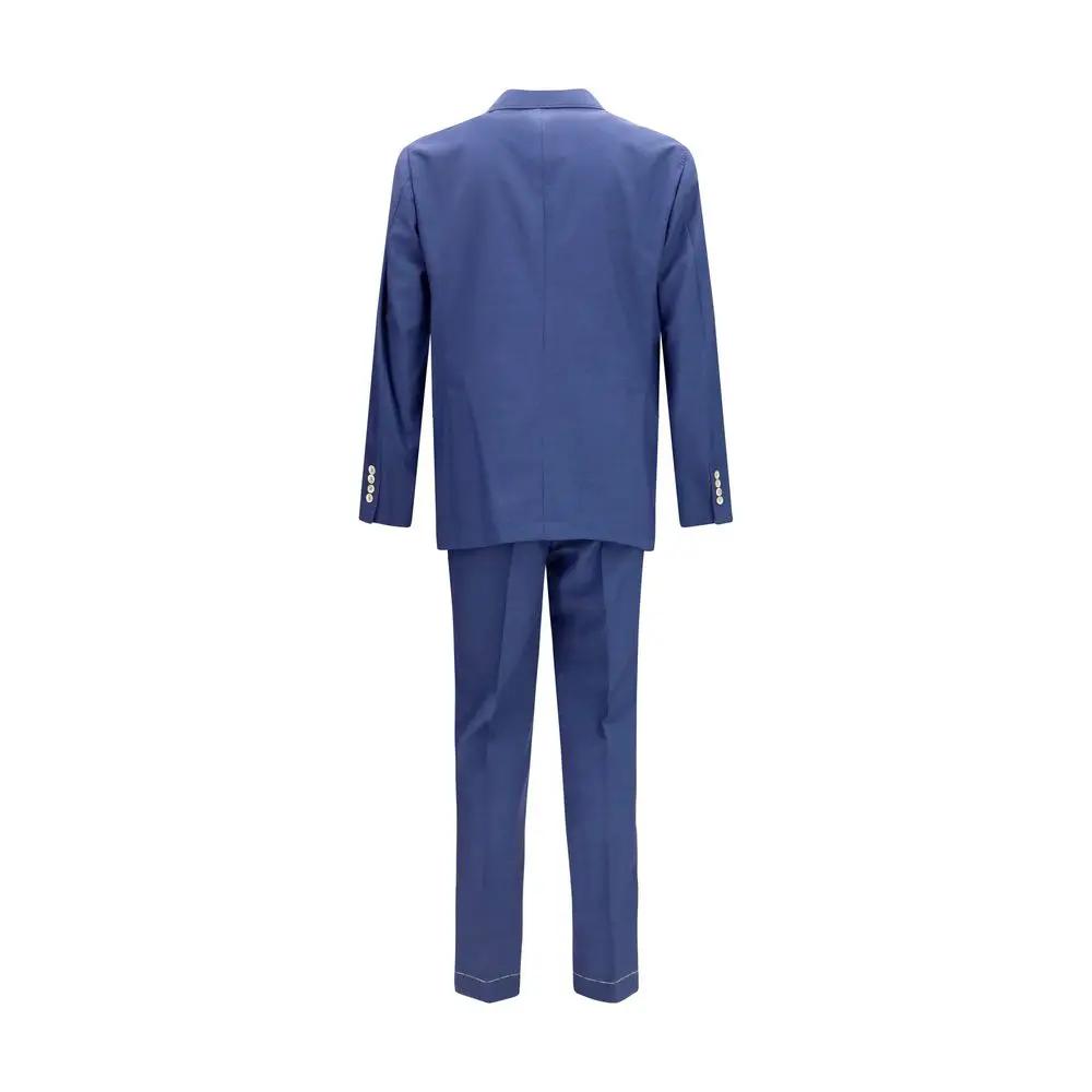 Brunello Cucinelli Sample Sale | Brunello Cucinelli Blue Wool Oves Aries Two-Piece Suit - | Designer outlet