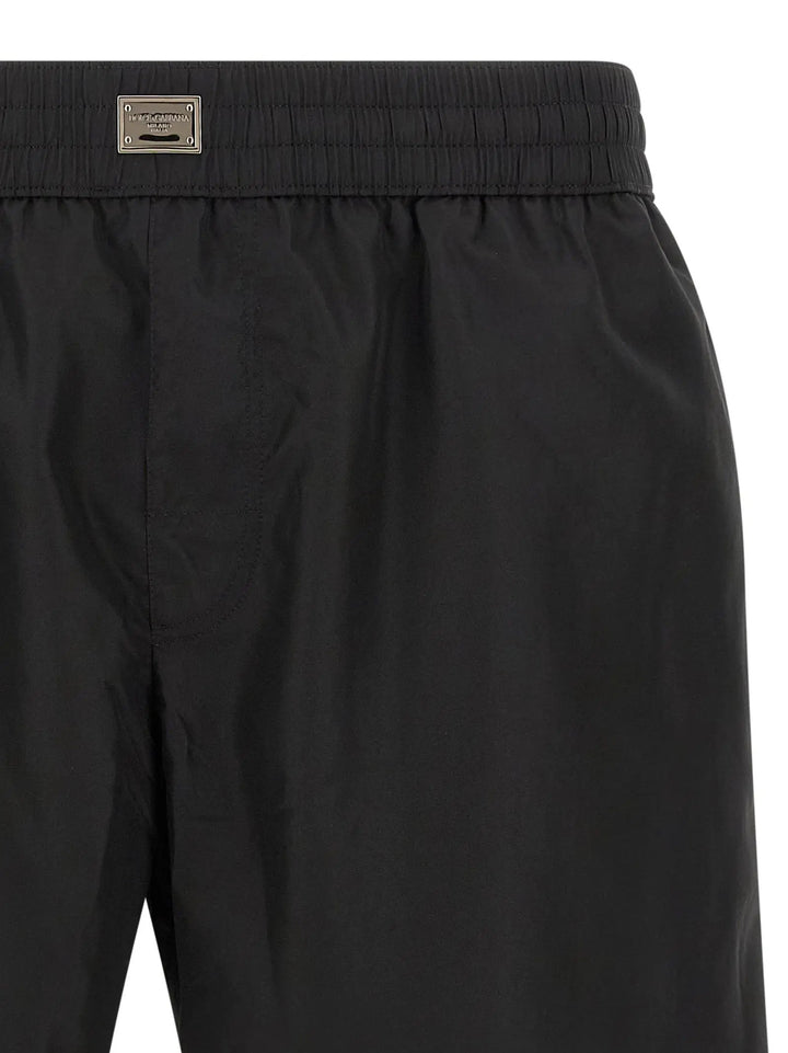 Dolce &amp; Gabbana Black Polyamide Swim Shorts