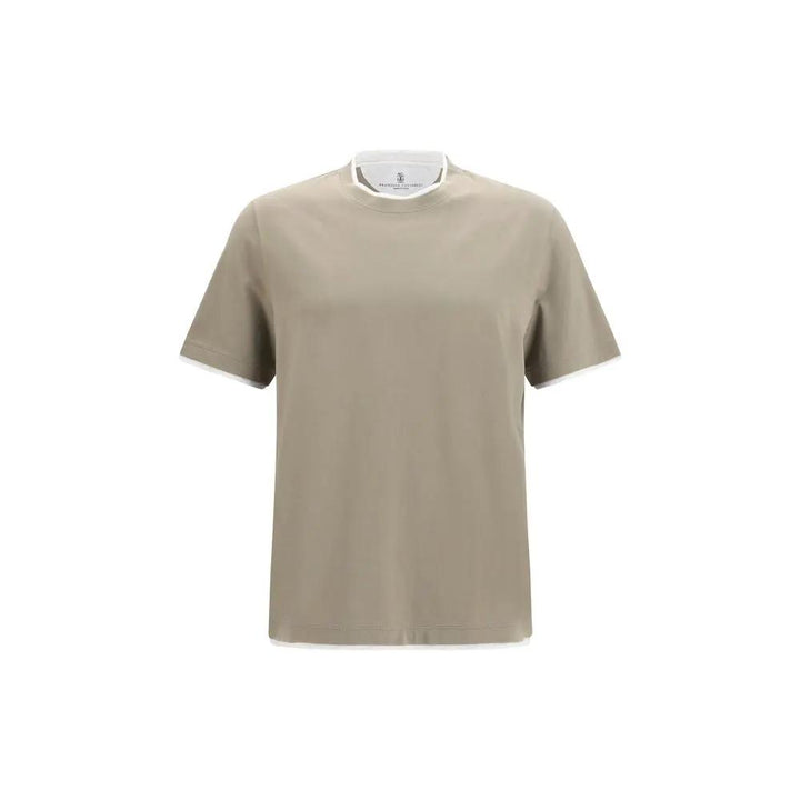 Brunello Cucinelli Bicolor Cotton T-Shirt