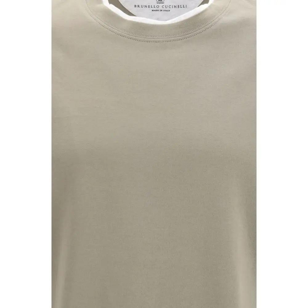 Brunello Cucinelli Bicolor Cotton T-Shirt