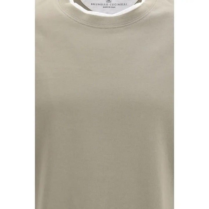 Brunello Cucinelli Bicolor Cotton T-Shirt
