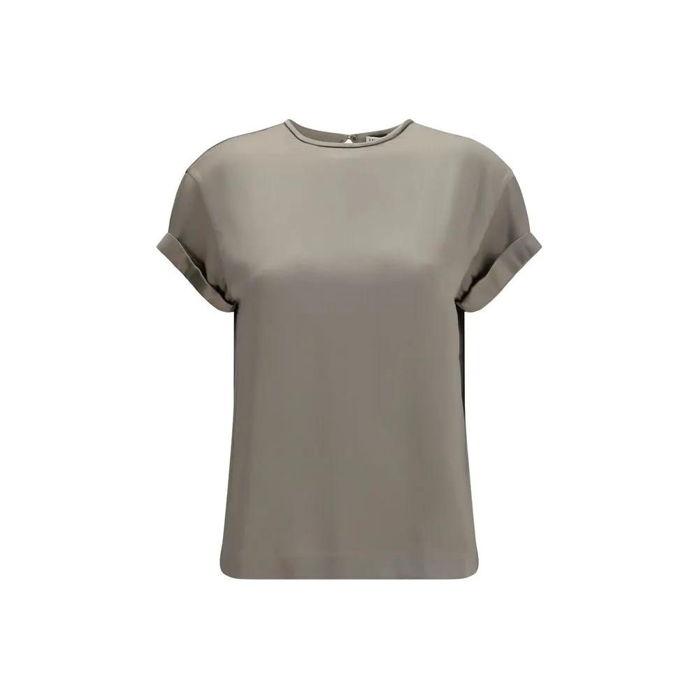 Brunello Cucinelli Beige Elastane Blouse