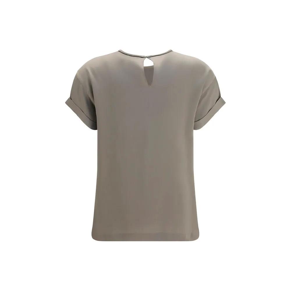 Brunello Cucinelli Sample Sale | Brunello Cucinelli Beige Elastane Blouse - | Designer outlet