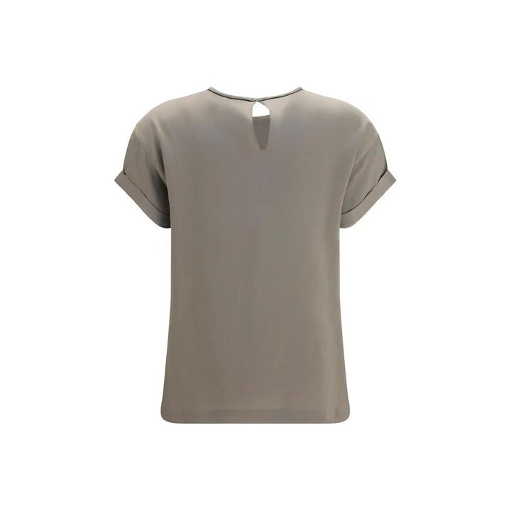 Brunello Cucinelli Beige Elastane Blouse