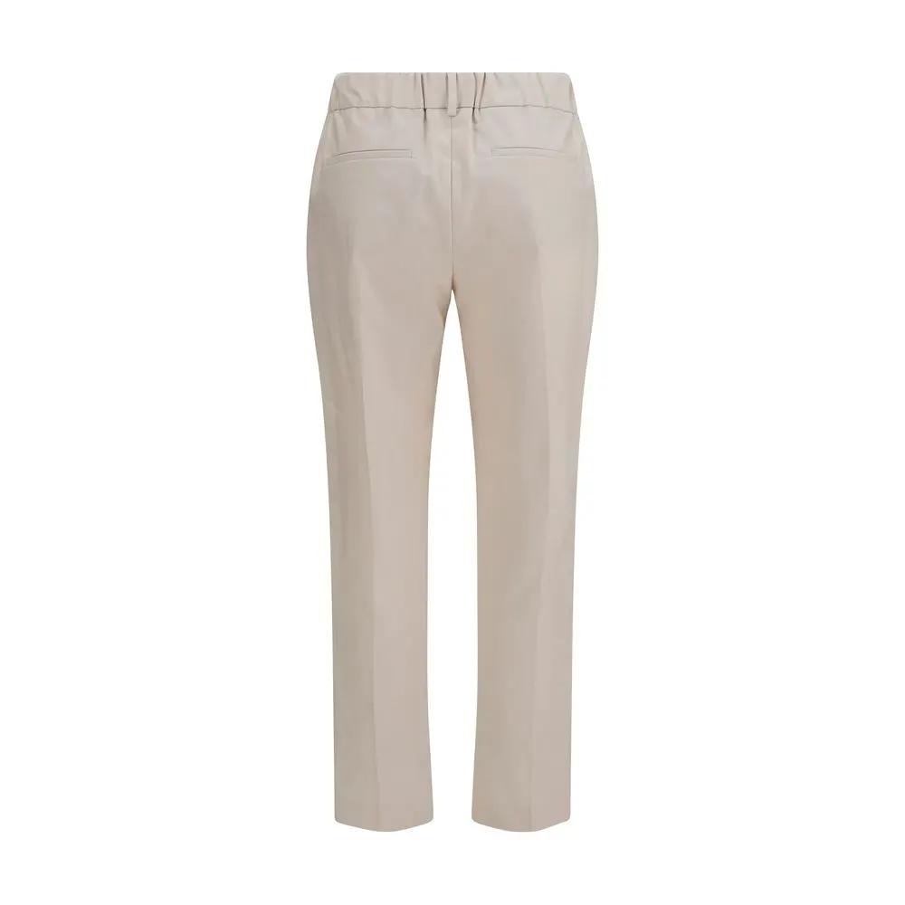 Brunello Cucinelli Beige Cotton Casual Pants