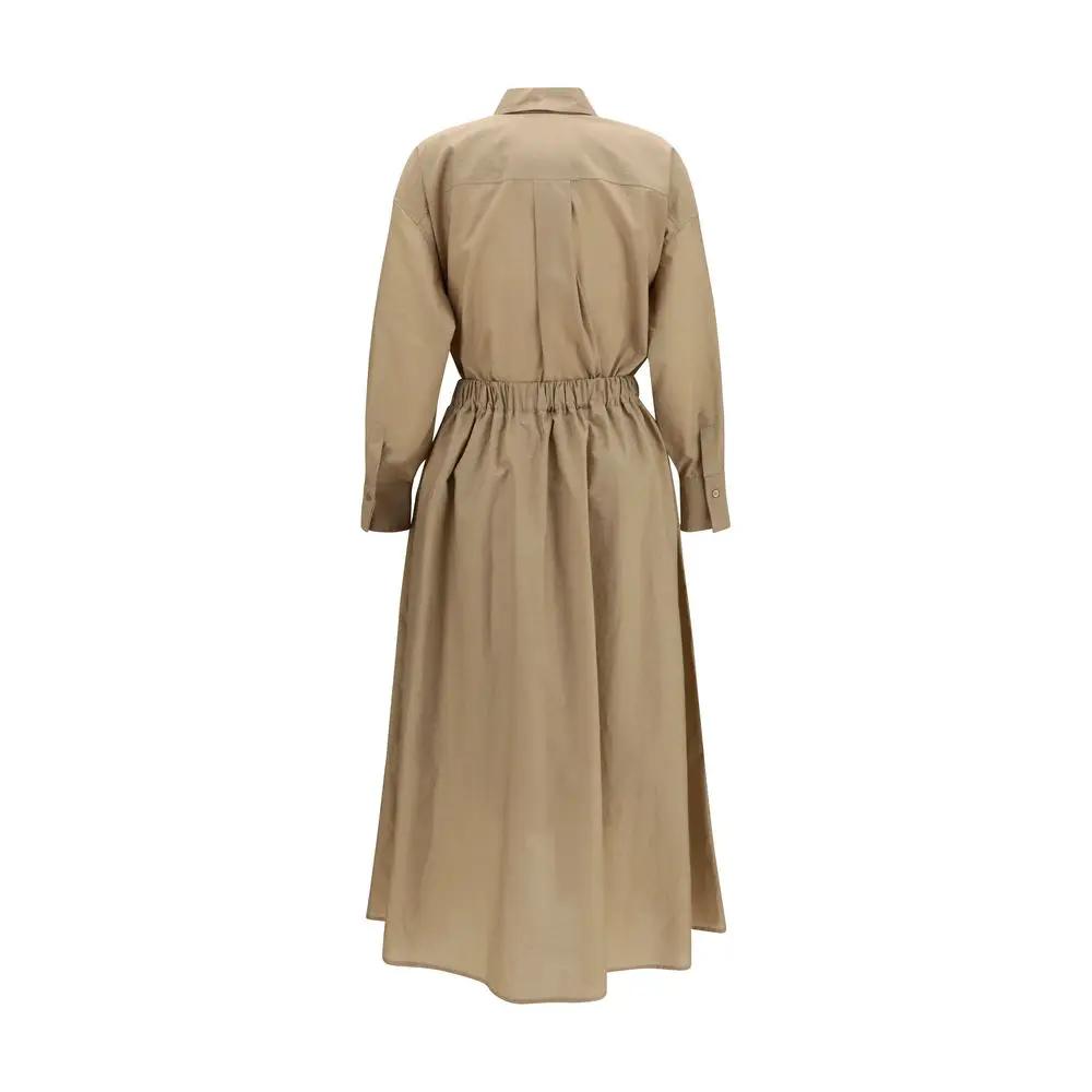 Brunello Cucinelli Sample Sale | Brunello Cucinelli Beige Cotton Casual Dress - | Designer outlet