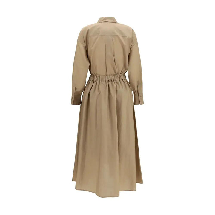 Brunello Cucinelli Beige Cotton Casual Dress