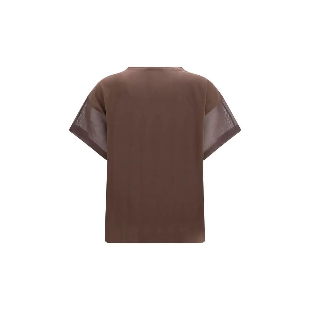 Brunello Cucinelli Sample Sale | Brunello Cucinelli Brown Cotton T-Shirt - | Designer outlet