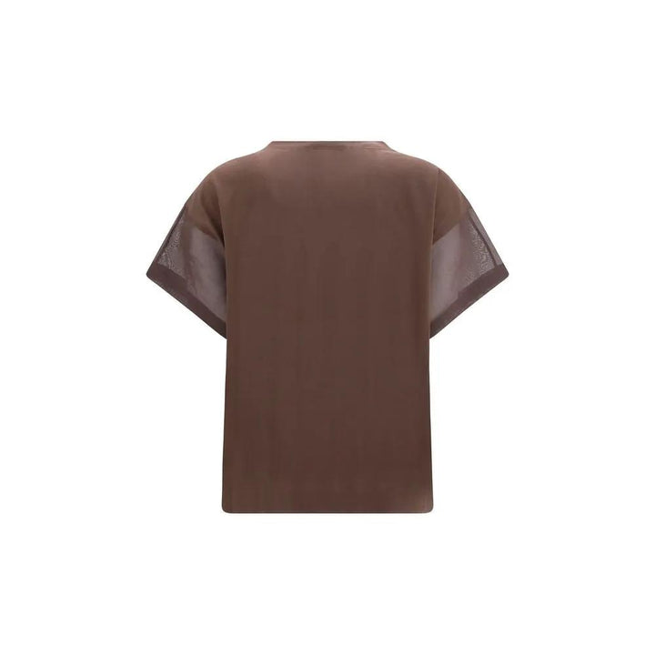 Brunello Cucinelli Brown Cotton T-Shirt