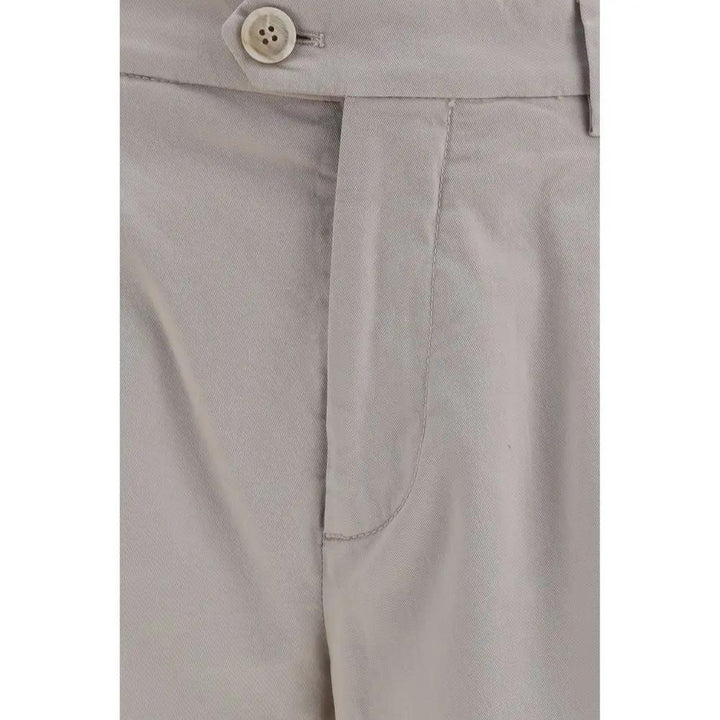 Brunello Cucinelli Beige Cotton Chino Pants