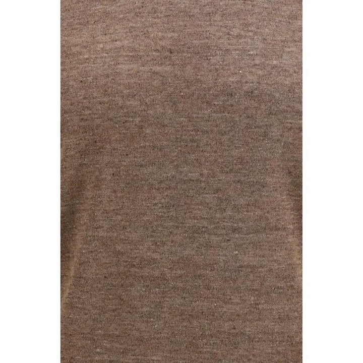 Brunello Cucinelli Brown Linen T-Shirt