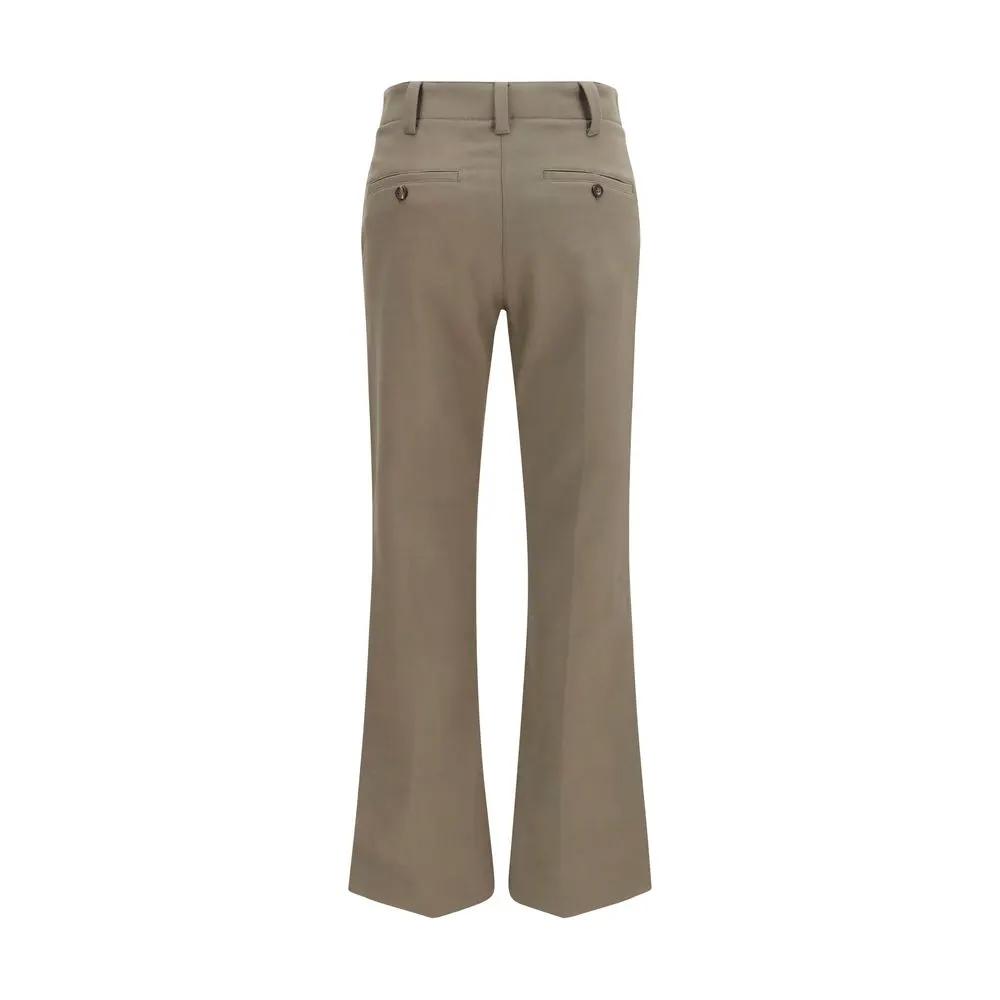 Brunello Cucinelli Brown Cotton Flared Pants